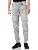 5-Pocket-Design G-STAR RAW Mens Motac 3D Slim Jeans, Vintage oreon Grey Destroyed C293-C296, 32W / 30L
