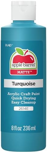 Apple Barrel Acrylic Paint in Assorted Colors (8 oz), K2614 Turquoise- Pack of 1