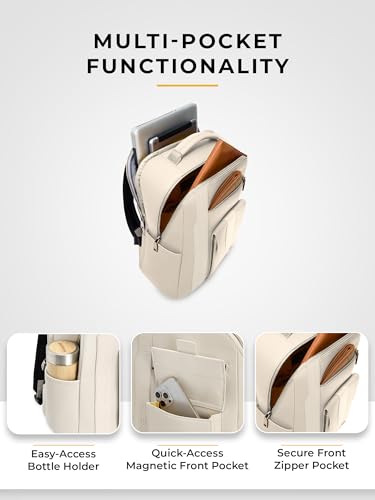 Image of EUME Nexa Backpack Bag For Man | 2 Large Compartment office Laptop Backpack | Fits Up to 15.6 inch Laptop | Vegan Leather | Travel Bag | Laptop Backpack For Men and Women