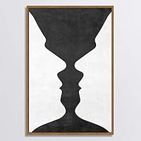 Framed Canvas Wall Art Black and White Style Canvas Prints Home Artwork Decoration for Living Room,Bedroom - 16x24 inches