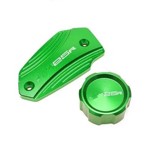 Tapa de líquido de frenos de aluminio mecanizado para Kawasaki Ninja ZX25R, kit verde