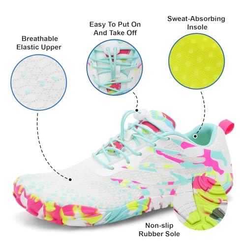 Image of XIHALOOK Athletic Hiking Water Shoes Womens Mens Quick Dry Barefoot for Beach Walking Kayaking Surfing Training