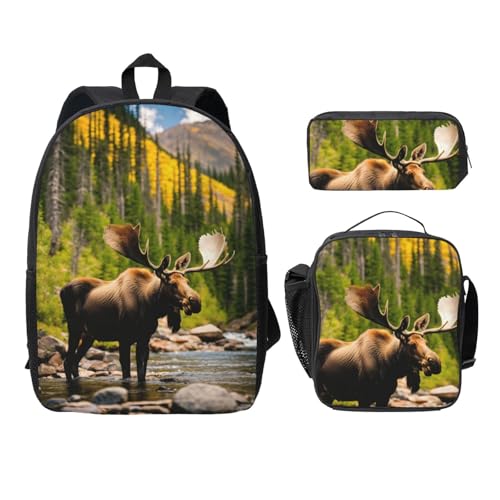 Sac à dos motif cerf ours élan EdWal léger contre le mal de dos