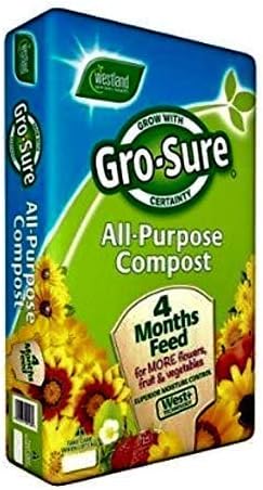 Westland Gro-Sure Multi Purpose Compost. 120 litre bag high performance compost with 4 months feed included Big bag