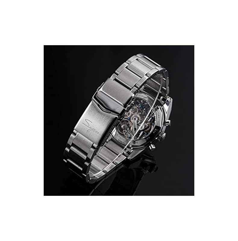 Seestern Sugess Cronografo Panda 37 Meccanico Acciaio Bianco Nero Vintage Orologio Uomo