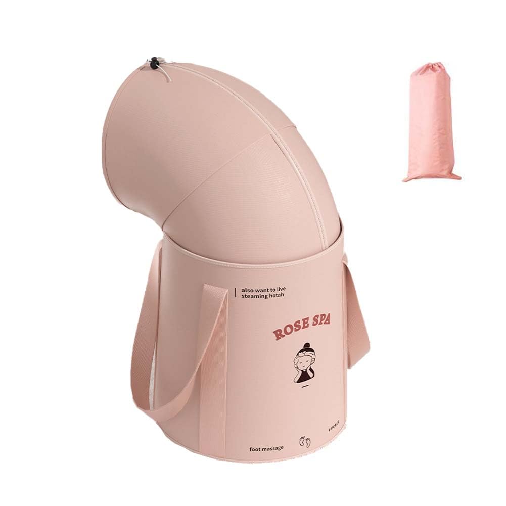 Kamuavni Portable Collapsible Foot Bath Basin, Folding Foot Tub with Handle, Multifunctional for Travel, Camping, Washing, Pink