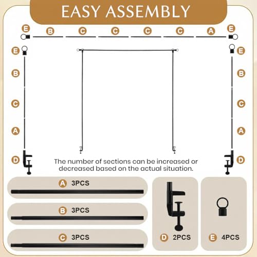 Image of HASTHIP Adjustable Desktop Floral Stand Display Frame, Black Metal Tabletop Arch Backdrop Stand for Wedding, Pooja, Party Decor & Photo Display, Balloon Stand Holder, Birthday Decoration Kit