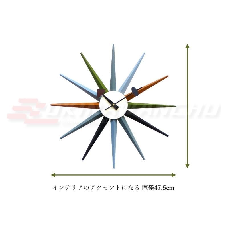 Amazon.co.jp: 正規 掛け時計 木製 壁掛け時計 サンバーストクロック
