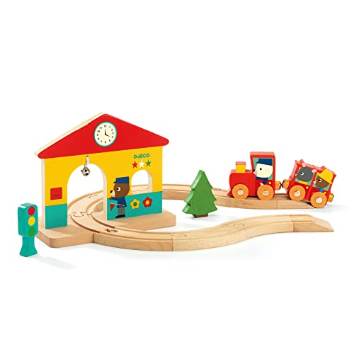 Image of DJECO Minitrain Wooden Train Set