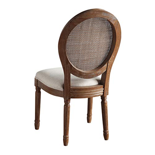 Osp Home Furnishings Stella Oval Back Dining Accent Chair, Linen #TOP4