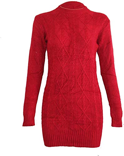 Xpose - Jersey de Manga Larga para Mujer, diseño de Diamante, Color Gris Plateado, Azul Marino, Negro, Moca y Rosa Rojo Vino 42/44 ES/XL/XXL