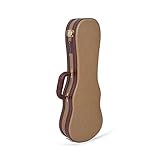 Crossrock Hardshell Vintage Tweed, 5-String Deluxe Wood Hard Case for Soprano Ukulele, Vinyl, Wooden (CRW600SUTW)