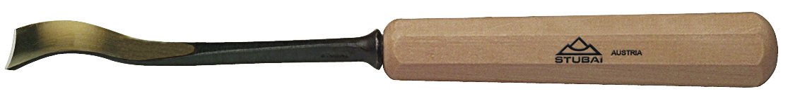 Stubai 523616 dłuto do rzeźbienia w drewnie typu 36 z drewnianym uchwytem, złoty/beżowy, 16 mm