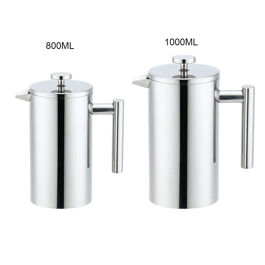 Isolierter Edelstahl mit Thermometer für Zuhause Kaffeemaschine Küchengeräte Kaffeezubehör Glas French Presses