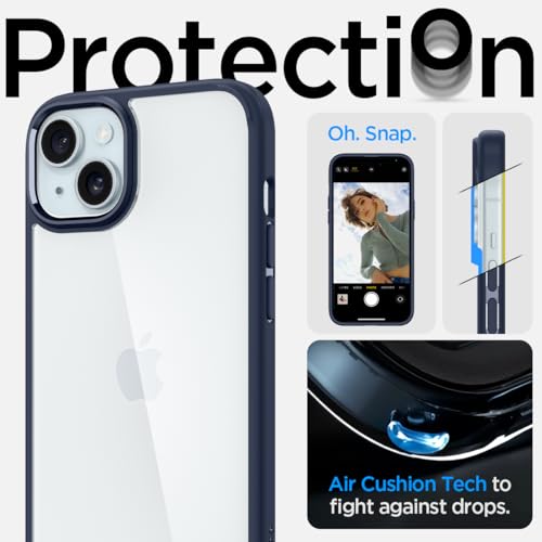 Image of Spigen for iPhone 15 Case, Ultra Hybrid [No Magnet Ring][Anti-Yellowing] - Navy Blue