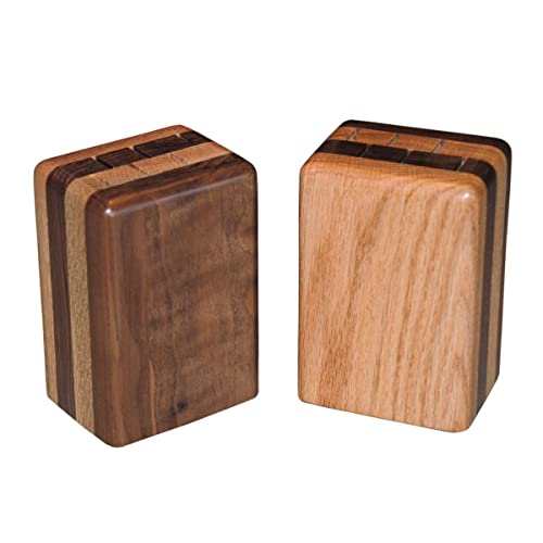 Wisconsinmade Walnut Steak Knife Block with Six Slots, Oak and Walnut