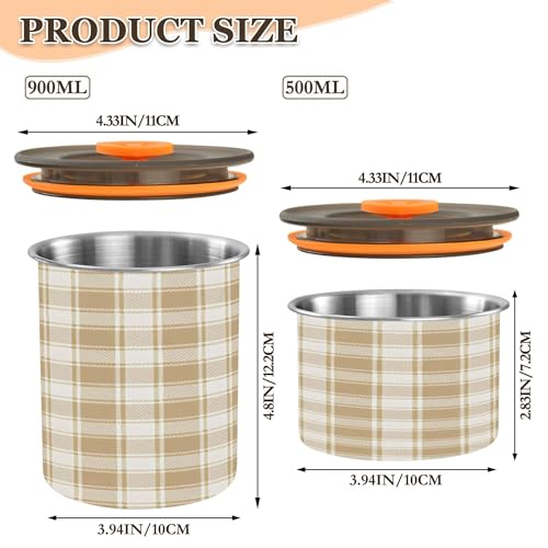 Bote hermético para café de acero inoxidable 17 oz miniatura 3