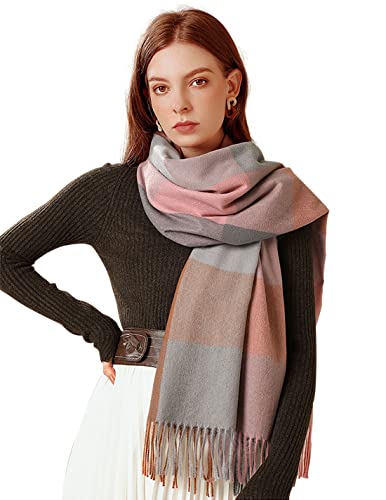 Adicloz Bufanda Cachemira Grande para Mujer, Bufanda Mujer Invierno de Punto con Flecos para Mujeres Hombres, Fulares Grande Cuadros Mujer Fiesta, Chal Suave Pashmina 180 * 70cm Cover