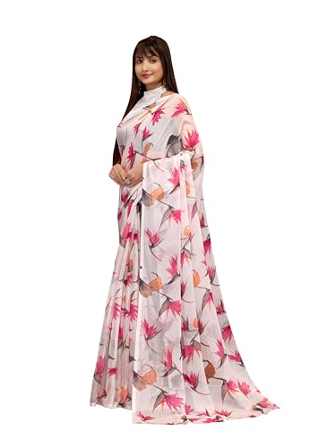 Image of Garden Vareli Floral Print Nara Chiffon Saree 73475