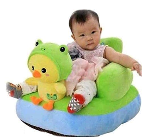 Image of AVS Tvitti Design Baby Rocking Sofa Seat Plush Cushion Playing Sofa Cute Cartoon Shape Dining Chair Birthday Gift for Kids - Green