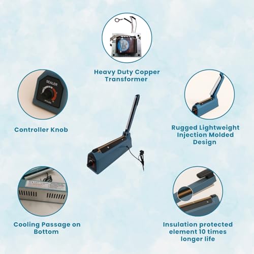 Image of Delivery Pax 16 Inch Impulse Sealer Machine | Heat Sealing Machine for Food Packets | Packet Sealer for Packaging & Packing | Cover Sealing Machine | Ideal for Home & Light Commercial Use