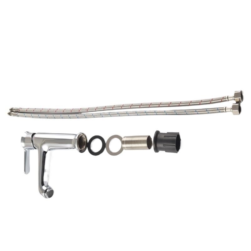 Grifo de cobre para lavabo con acabado resistente de un solo orificio 4