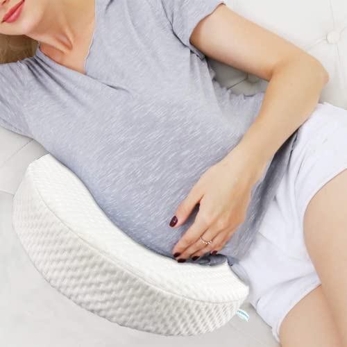 Jerrycomfy Pregnancy Pillow, Wedge Pillow for Maternity, Memory Foam Maternity Pillows Support for Body, Belly, Back, Knees - Reversible Maternity Pillow with Removable Cover