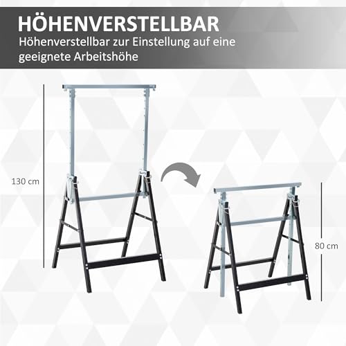 Gerüstbock Homcom 2er Set mit einer Belastbarkeit von 200 kg