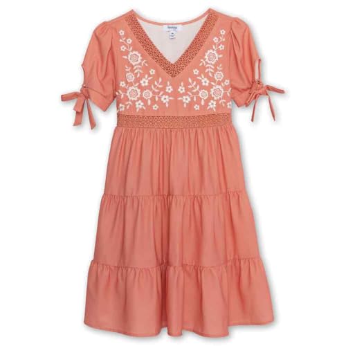 Speechless Girls' Short Sleeve Embroidered Dress