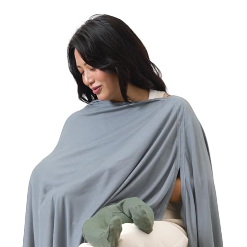 Image of Solly Baby Nursing Cover, Ultra-Breathable, Lightweight Breastfeeding Cover-Up, Buttery-Soft Fabric, Universal Fit, Postpartum Essentials, Newborn Must Haves, Coastal