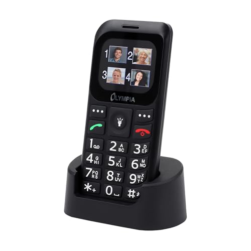 Téléphone portable pour personnes âgées Olympia Bella+ 4G avec grandes touches et socle