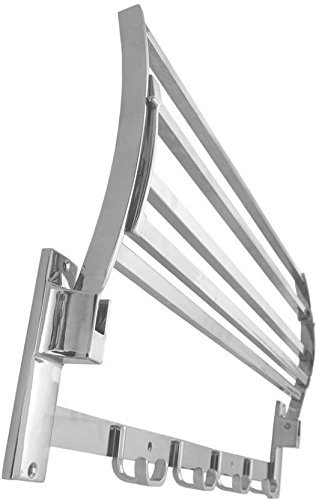 FORTUNE Stainless Steel Heavy Square Folding Towel Rack for Bathroom/Towel Stand/Hanger/Bathroom Accessories (24 inch - Chrome) (B06XWPXX27) Amazon Price History, Amazon Price Tracker