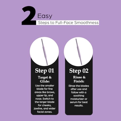 Image of Sanfe DualFlow Multi Head Face Razor for Women - Pack of 1 | Advanced Facial Hair Removal Tool for Face, Eyebrow and Upper Lip | Gentle and Safe | Smooth & Glowing Finish | Easy to Use