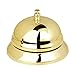 Cloche de Table en Métal Cloche de Table Sonnette de Service Ronde Sonnette de Comptoir Cloche d’Appel ,Diamètre de 8,5 cm,Cloche de Service en Métal pour Cuisine,Restaurant,Bar,Jeu 1 PCS（Doré）