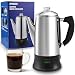 APOXCON Electric Coffee Percolator Stainless Steel Coffee Maker with Clear Brew Progress Tough Glass Knob, Keep Warm & Cordless Serve Classic Coffee Pot - No Aluminum No Plastic Contact (12 Cup)