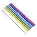 Produktbild 6 Stück wiederverwendbare Trinkhalme, Silikon Straignt/Bent Strohhalme für Smoothie Milchshake Bubble Tea mit Reinigungsbürsten, 9,84 Zoll(Straight)
