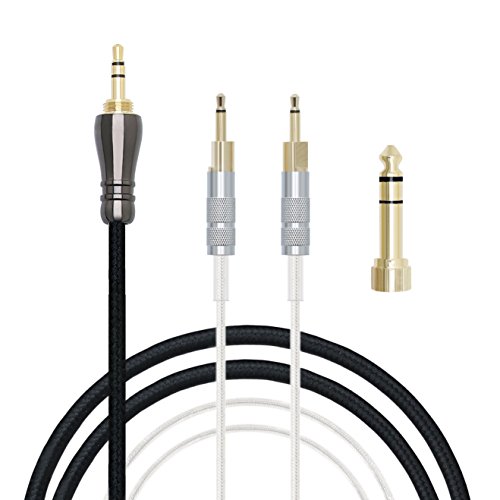 PCCITY HD700 HD 700 ヘッドホン 対応用 ケーブル ヘッドフォン ケーブル 銀メッキ リケーブル ガンプラグ 3.5mm-2.5mm*2