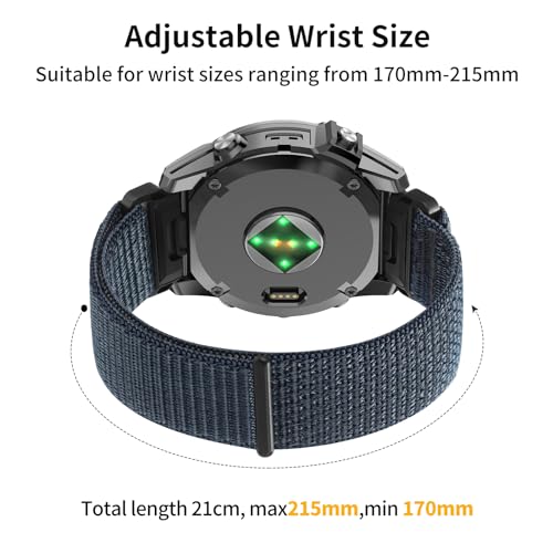 Image of 22mm Nylon Watch Bands for Garmin tactix 8 /Fenix 8 pro 47mm /Fenix E /Fenix 7 /Fenix7 Pro /Fenix 6 Pro /Fenix 6,QuickFit Sport Band for Fenix5 /Fenix 5 Plus /Forerunner 970 /965 /945 /Descent G2 /G1 Solar