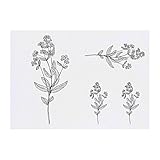4 x 'Forget Me Not' Temporary Tattoos - Water Resistant, Skin-Safe, Non-Toxic Transfers, Mixed Sizes (TO00013724)