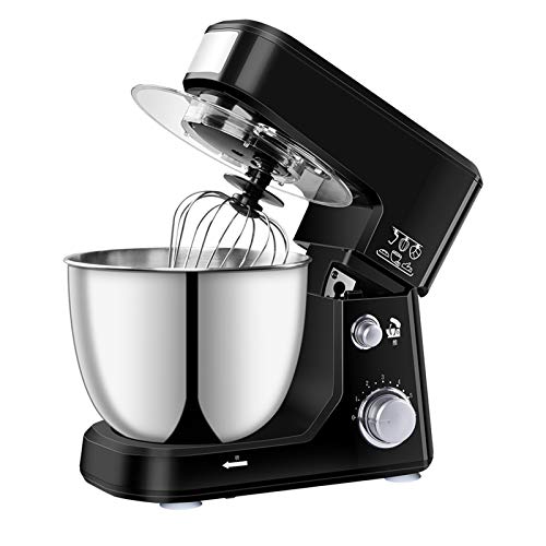 Large Capacity Stand Mixer Household Multifunctional Dough Mixer with Whisk and Stirring Rod High-Power Automatic Blenders Chef's Best Friend(Black)
