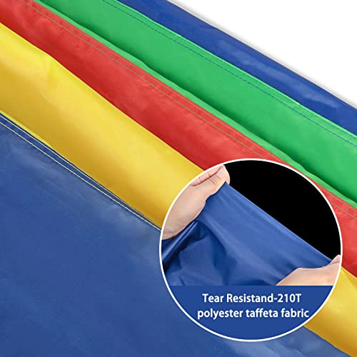 Image of Sonyabecca Kids Play Parachute, Play Parachute 16ft with 12 Handles for Kids Cooperation Group Play