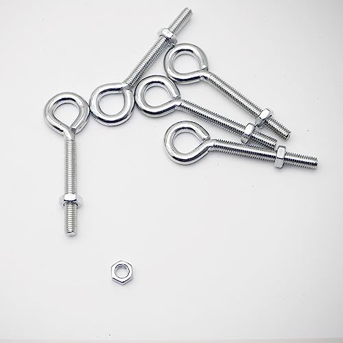 Luoiui ADRT3334 30 Pieces Eye Hooks Screws Bolts Kit, Carbon Steel Hanger Eyelet Hooks Screw thumb #2