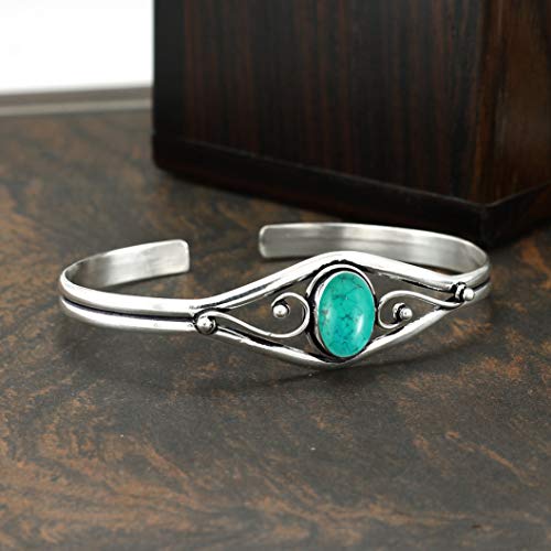 Natural Gemstone Cuff Bangle Bracelets for Women – Handmade Statement Birthstone Jewelry – Adjustable Size for Perfect Fit – Gift for Birthdays, Anniversaries & Special Occasions4