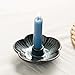 Ceramic Candle Holder, Candlestick Holder for Candles,Incense, Santo Palo, Rustic Vintage Home Decor for Halloween Christmas Weddings, Dining Room Table & Living Room Display (Blue)