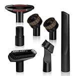 7Pcs Vacuum Cleaner Accessories Set, Universal Vacuum Attachments Cleaning Kit with 32mm-35mm Hose Adapter Crevice Brush for Sofa Carpet Black