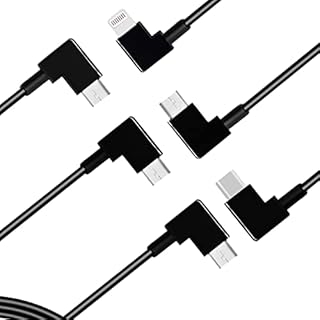 EatPitaya RC-N1 Cable for Dji Phantom, Mavic, MINI, Mavic Pro, Spark, Micro USB to Type-C Data Cable + Micro USB Connector + Micro USB to IOS Remote Controller Wire(3Pcs)