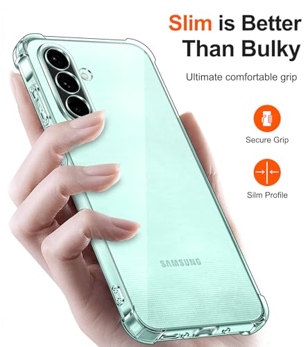 Image of Lustree Back Cover Transparent Case Compatible with Samsung Galaxy A26 | Clear + TPU Case with 4 Corner Air Cushion Protection & Camera Protection | Slim& Stylus Cover