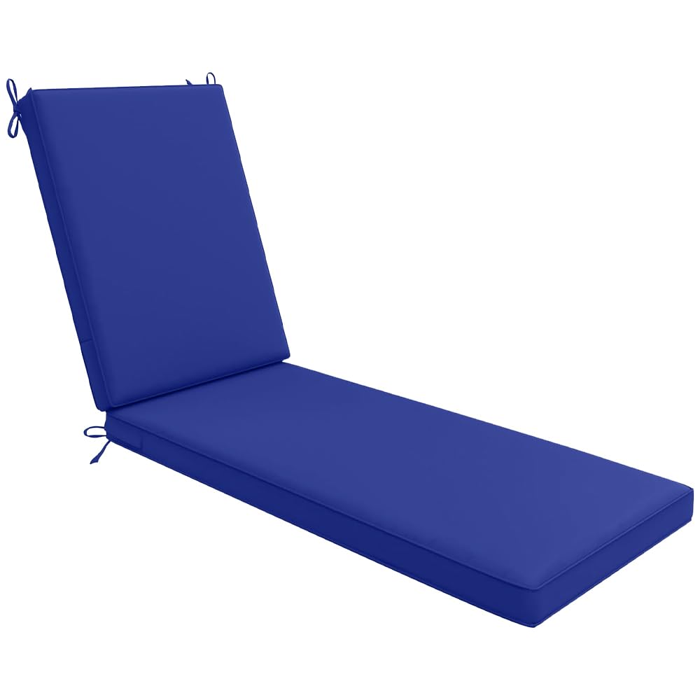 EXZFW Sun Lounger Cushion, Recliner Chair Cushio n, Sunbed Cushions for Sun Loungers, Sunbed Mattress, Sun Lounger Mattress, Garden Patio Beach Cushions for Sun Lounger,Blue 27,203x66x8cm