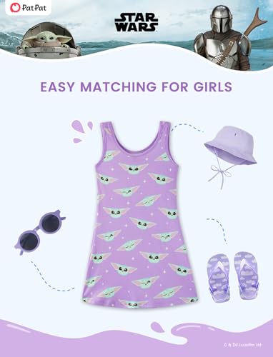 Image of Disney Stitch Princess Frozen Elsa Minnie Mouse Girls Tank Dress Sleeveless A-Line Sundress Summer Beach Clothes 2-9 Years
