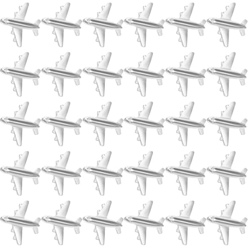 Lurrose Lot de 30 Punaises en MéTal pour Tableau D'Affichage en Forme d'avion pour Tableau D'Affichage Carte du Monde Marquage de Tissu Fournitures Bureau